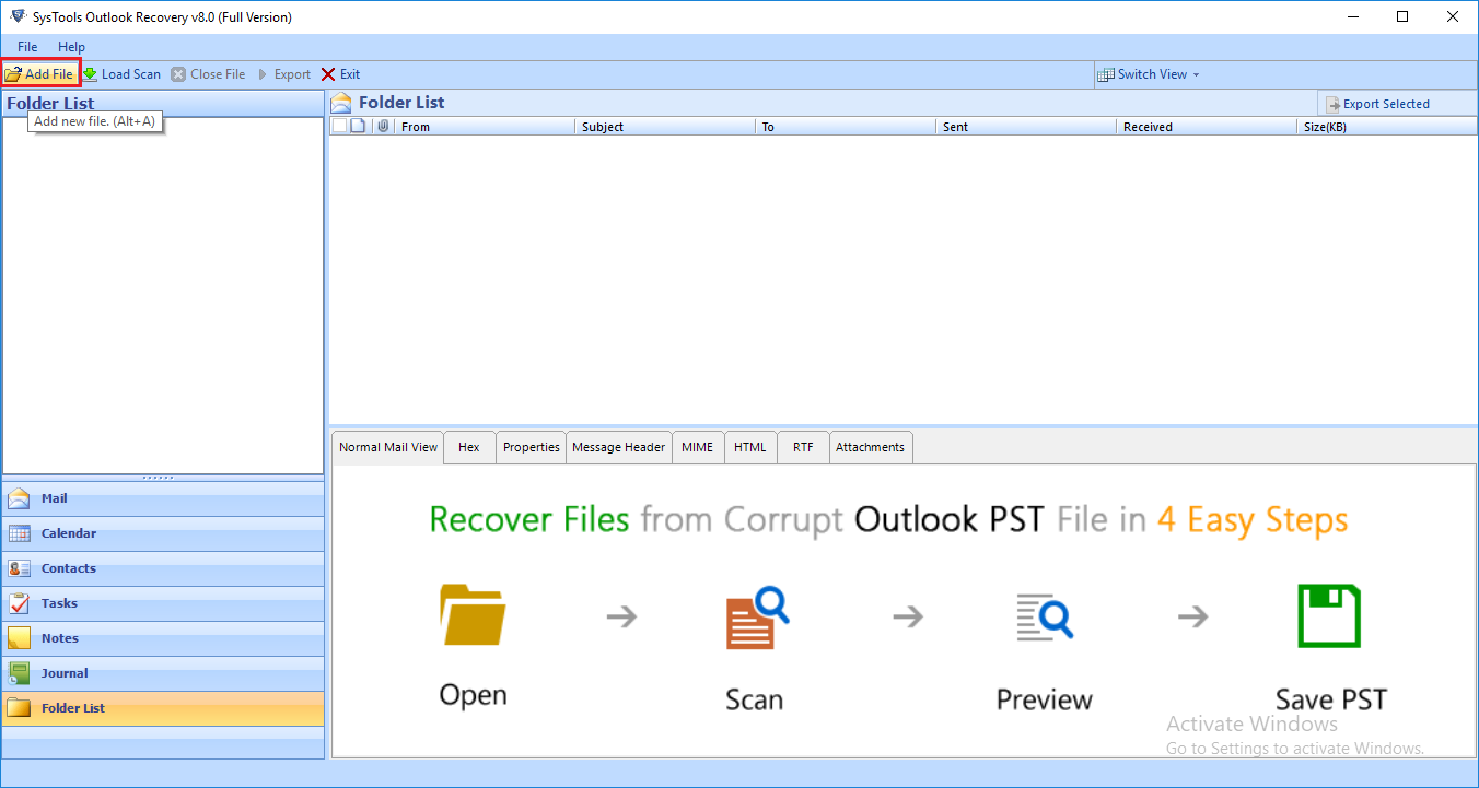 step-1 How to Fix Corrupted Calendar in Outlook