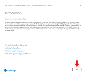 exchange server 2016 version